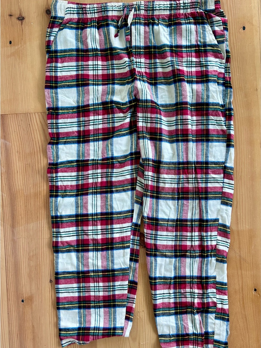 Old Navy Pajama Bottoms Men Drawstring Plaid Flannel XXL 100% Cotton